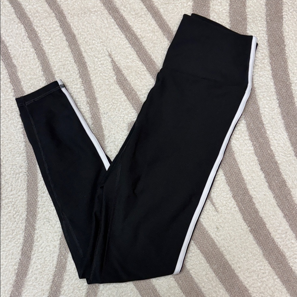 Abercrombie YPB' Black Leggings with White Side Stripe SIZE SMALL